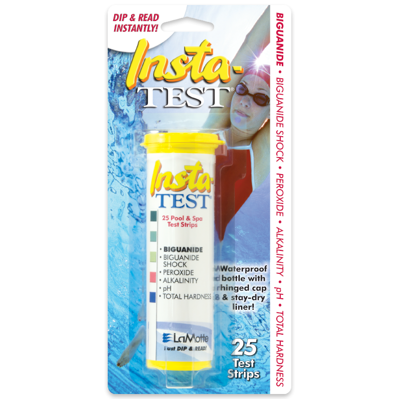 Insta-Test, Biguanide, Biguanide Shock, Peroxide, Alkalinity, pH, Total Hardness Test Strips