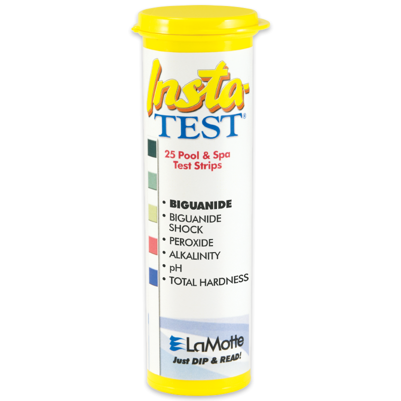 Insta-Test, Biguanide, Biguanide Shock, Peroxide, Alkalinity, pH, Total Hardness Test Strips