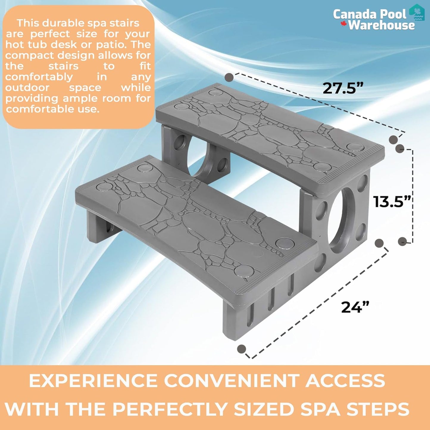 Step In EZ Spa Step – Durable, Non-Slip and Easy Assembly