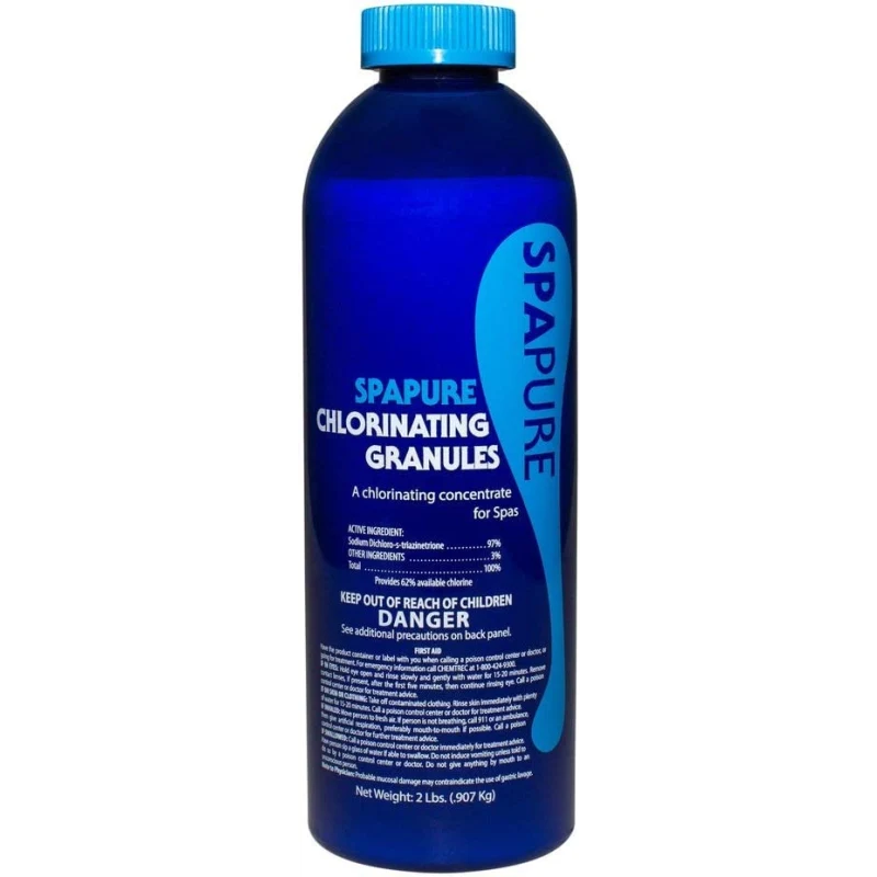 SpaPure Premium Chlorinating Granules – 2 lbs for Sparkling Spa Water