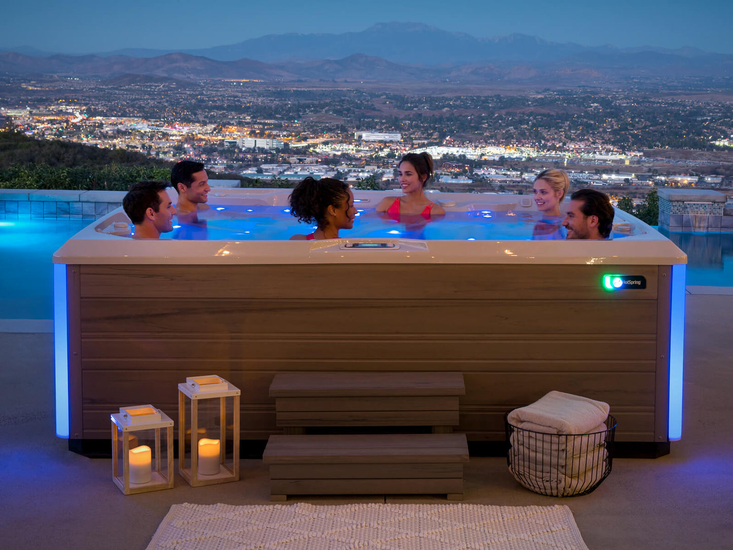 Hot Spring Limelight Collection Prism 7-Person Luxury Spa with Lounge and Advanced Hydrotherapy